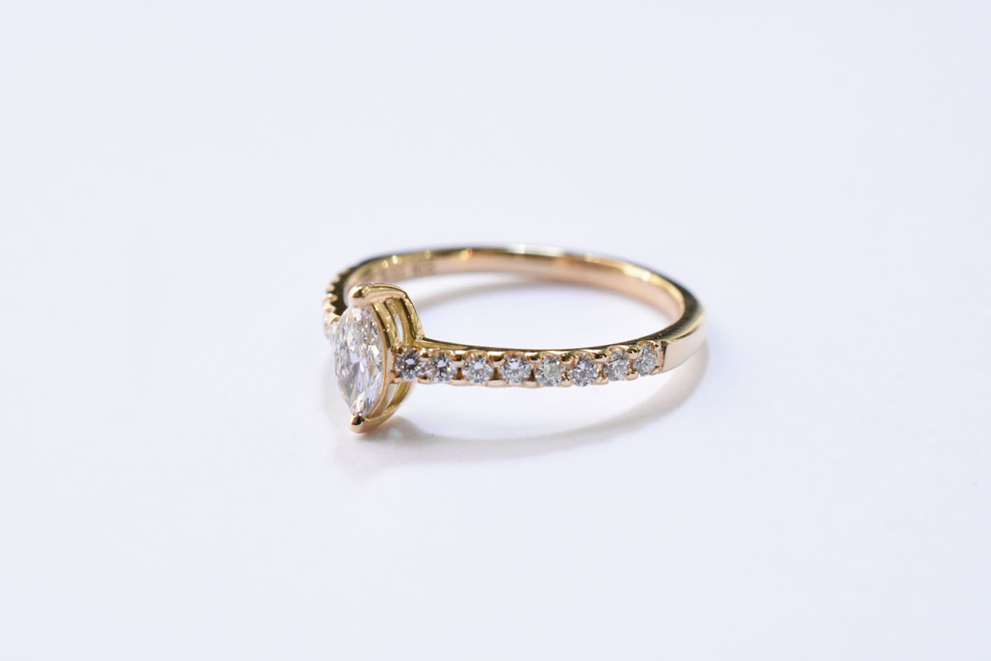 K18YG / Marquise Cut Diamond Ring 0.212ct / D / VVS-1