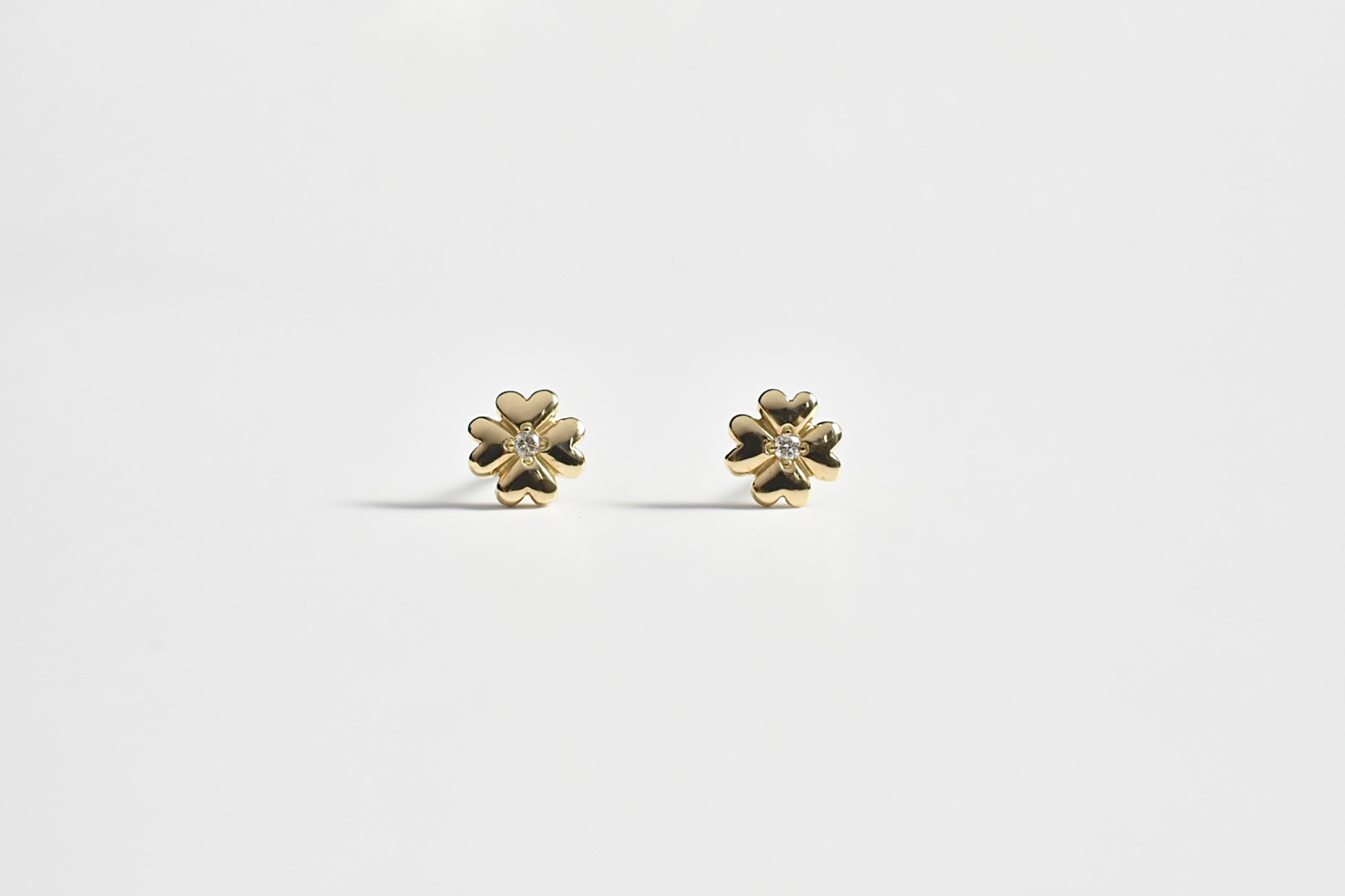 K18ハート&クローバーピアス (5)