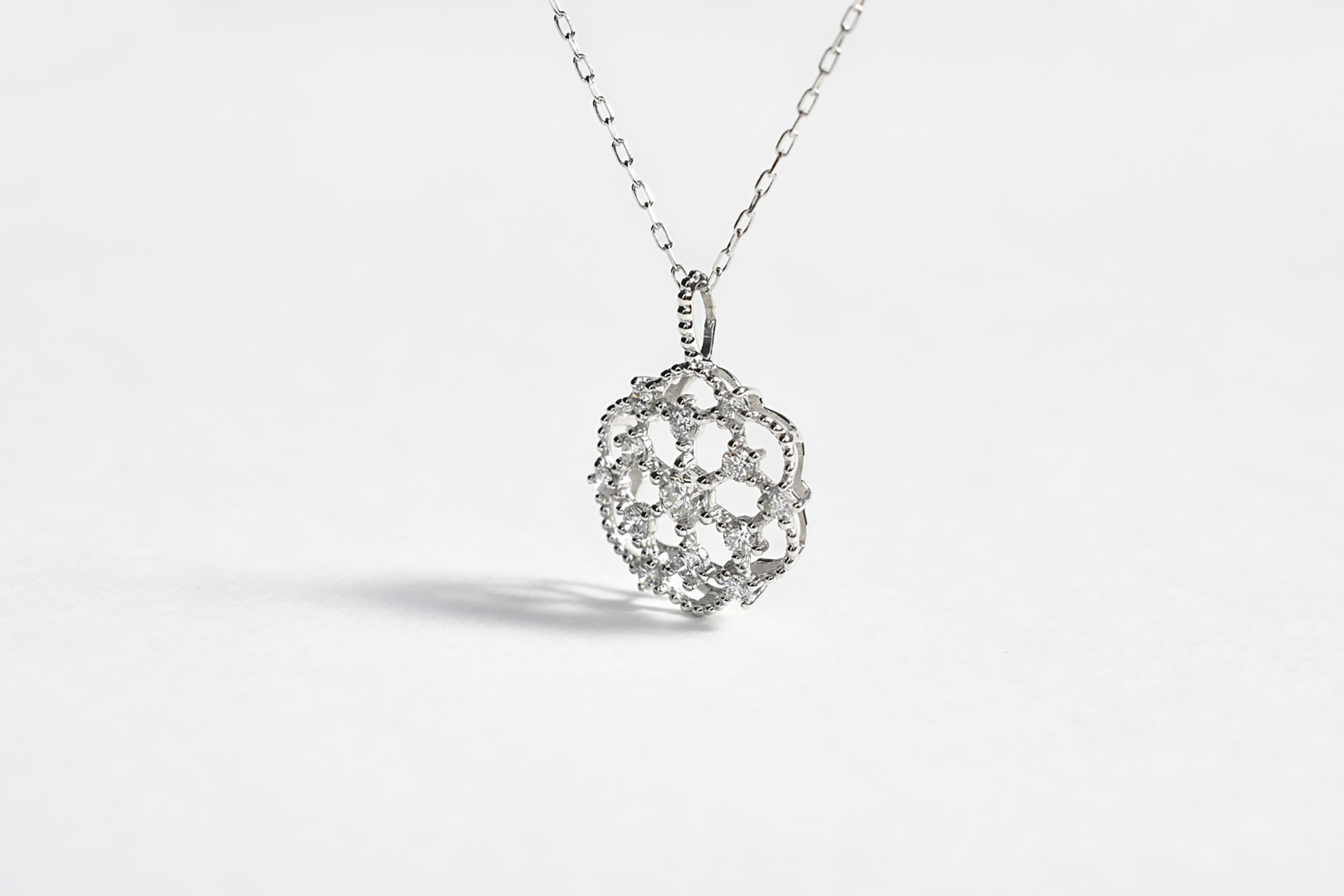 Ptダイヤモンドネックレス0.22ct (3)