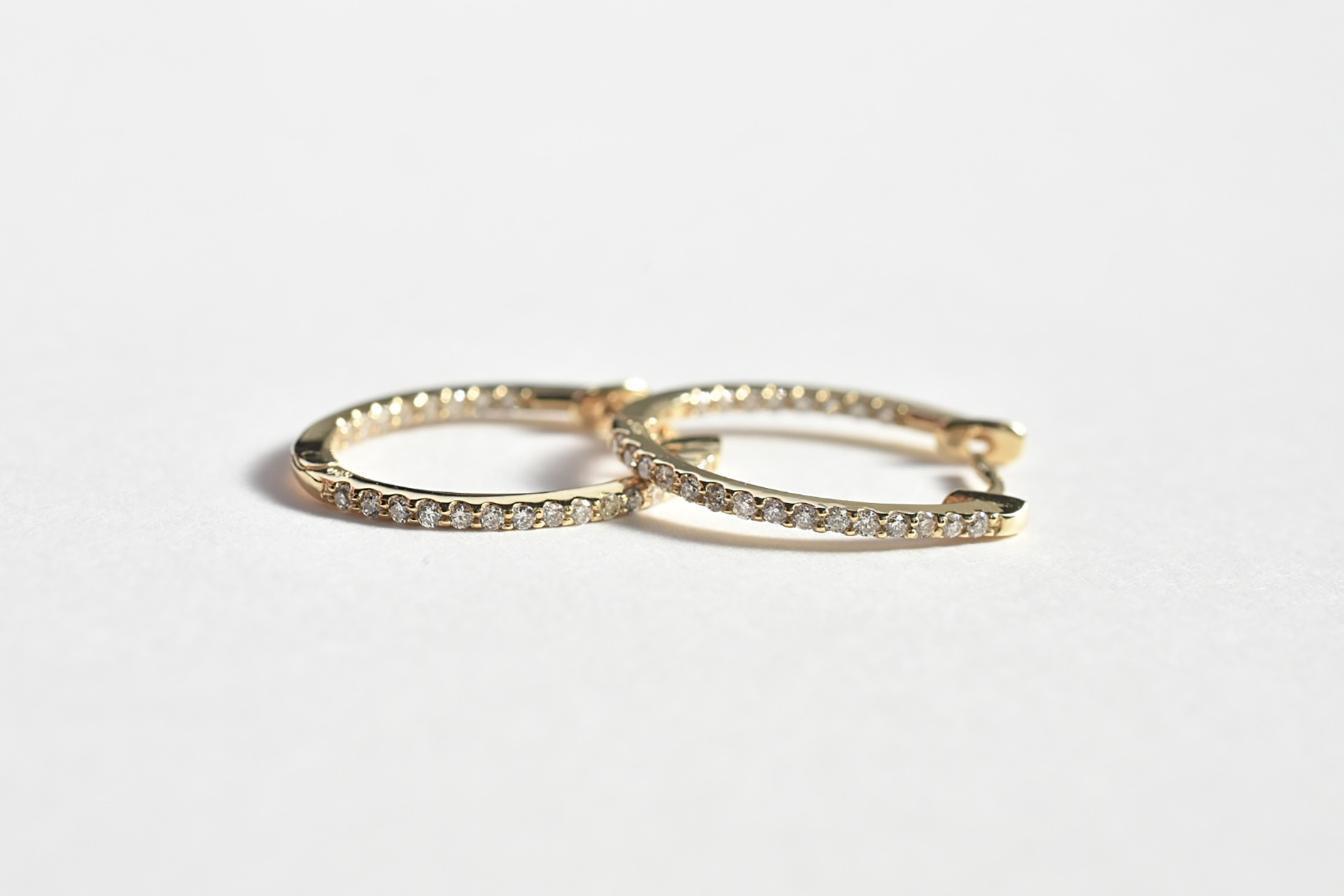 K18.ダイヤモンドフープピアス0.3ct (4)