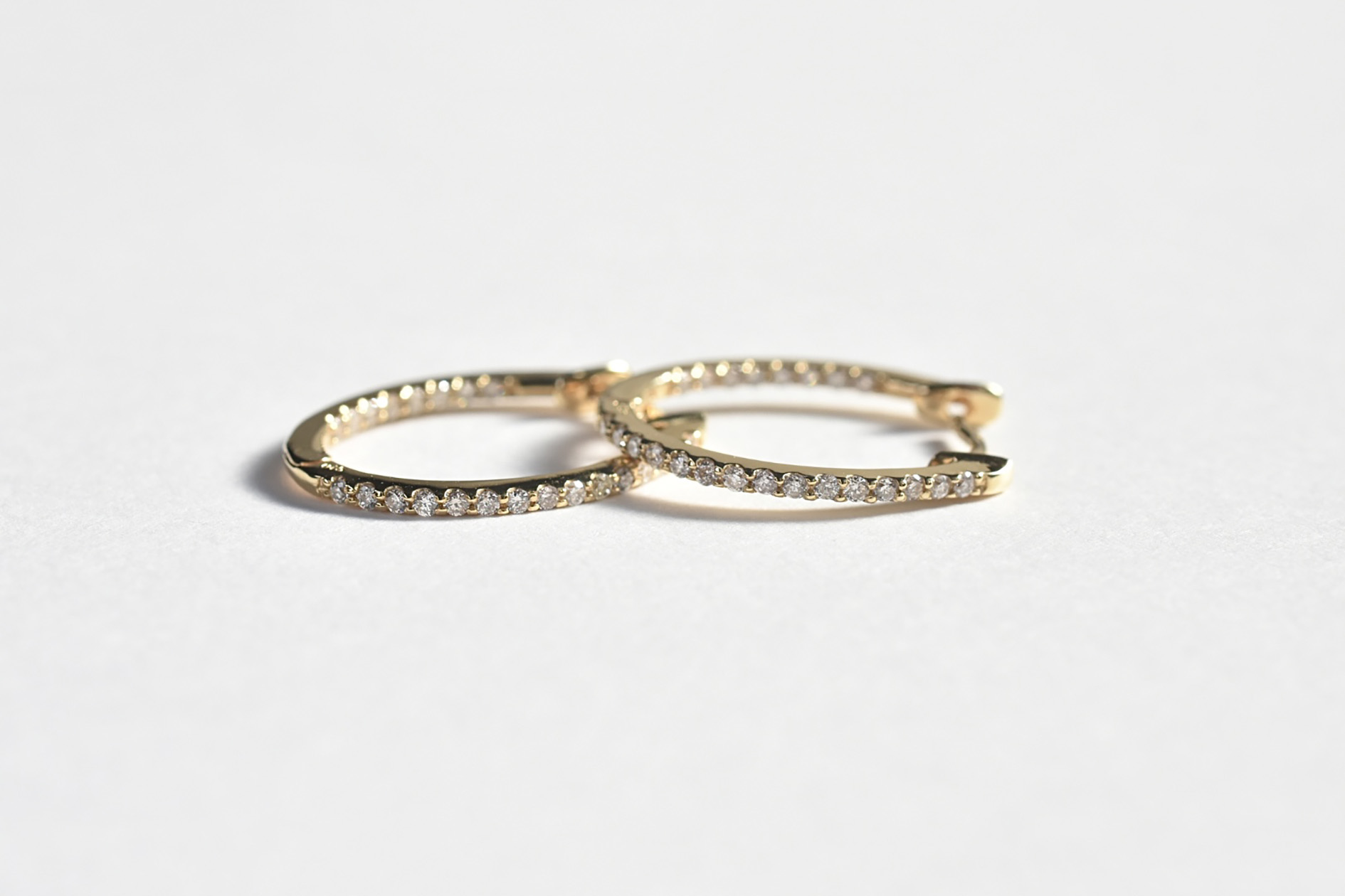 K18.ダイヤモンドフープピアス0.3ct (5)