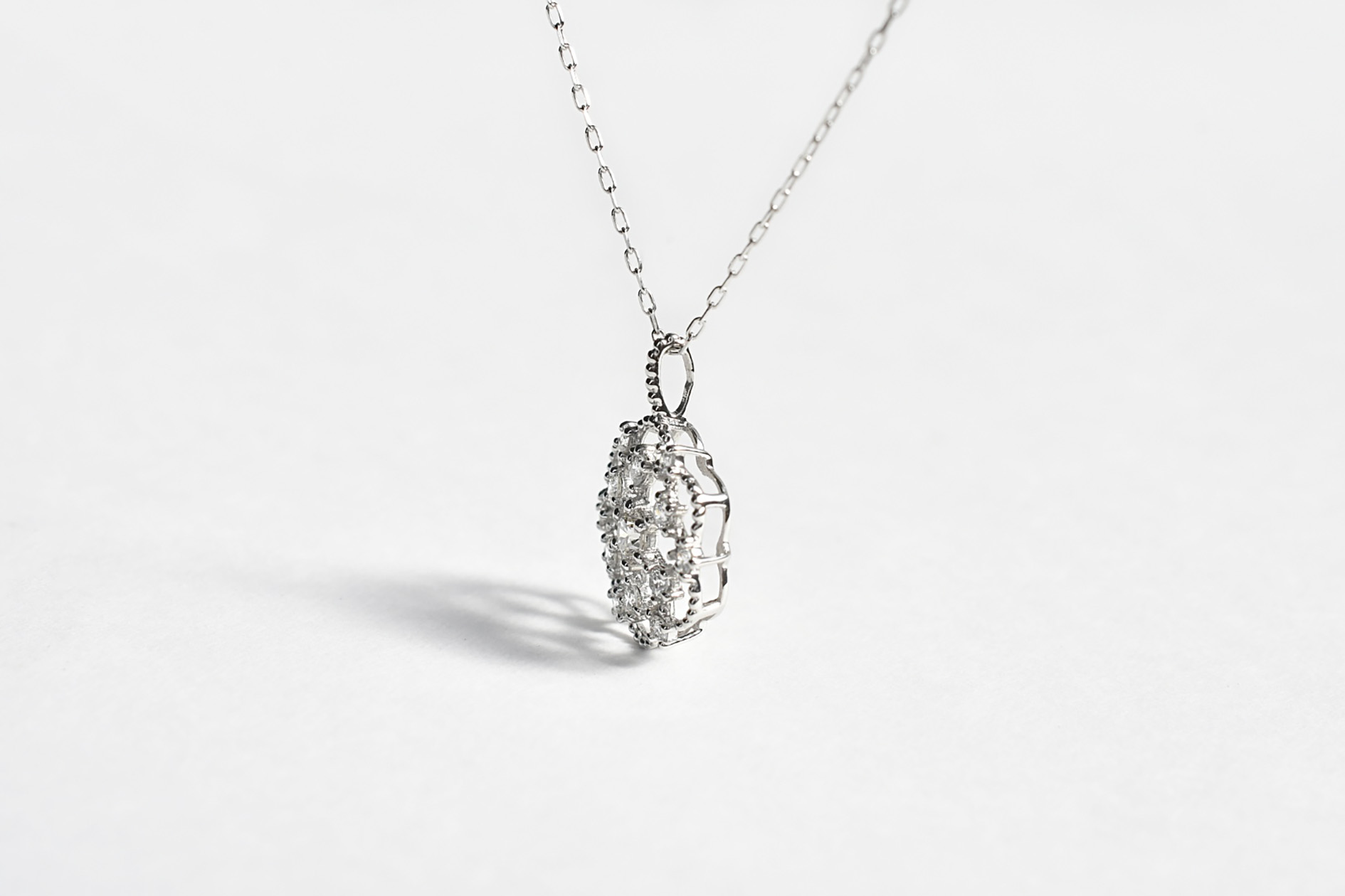 Ptダイヤモンドネックレス0.22ct (5)