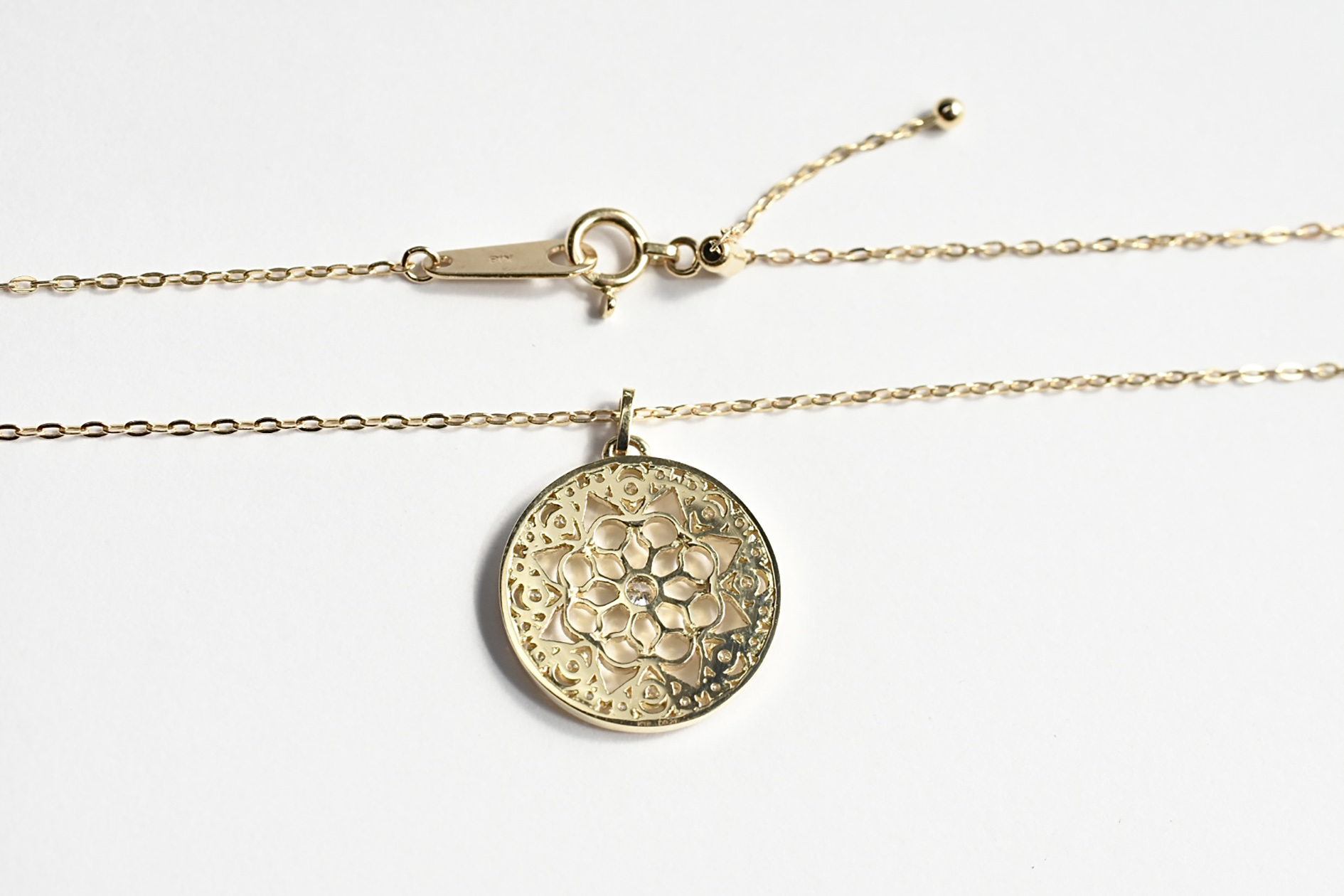 K18ローズウインドウネックレスS7