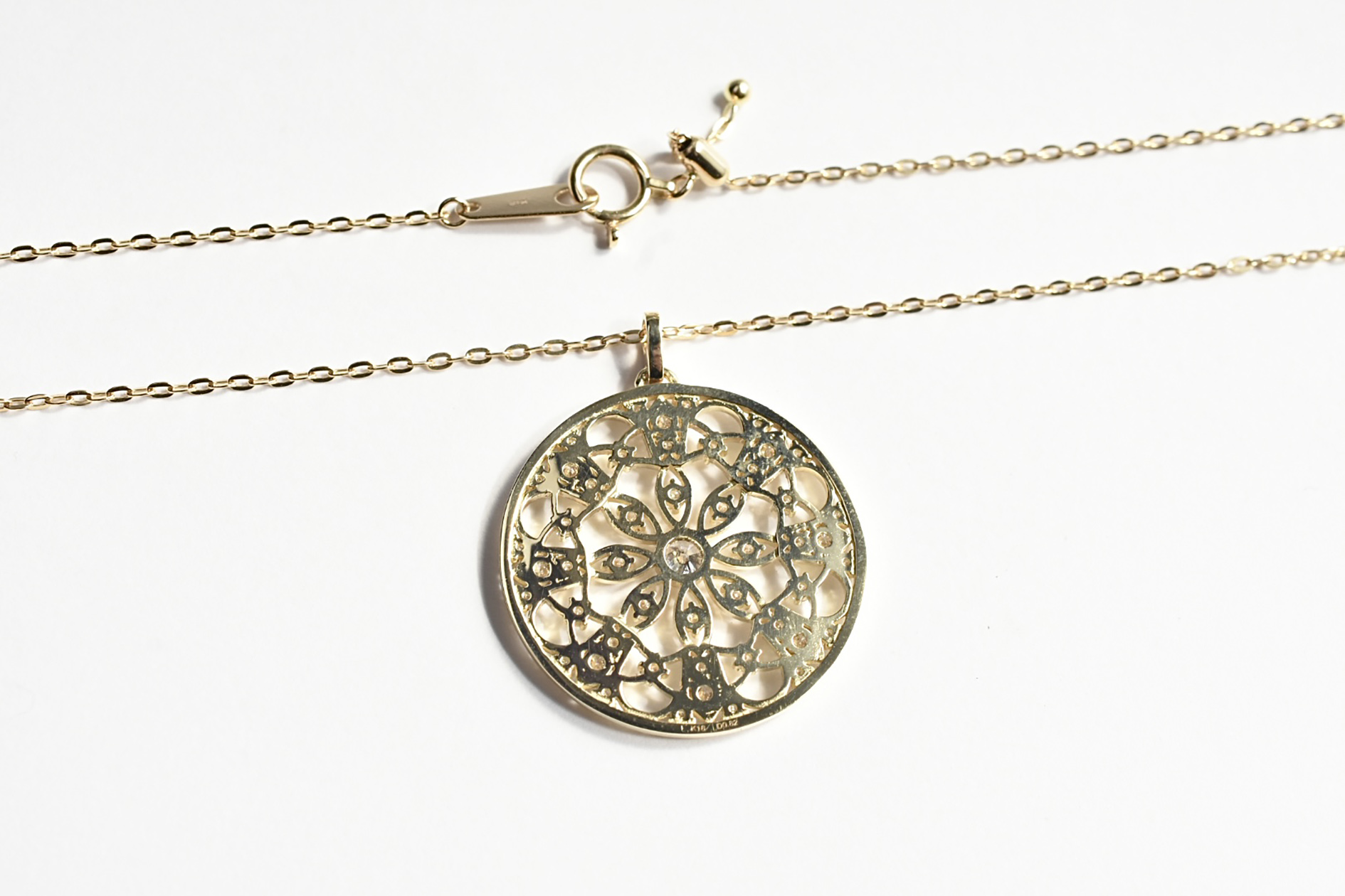 K18ローズウインドウネックレスL7